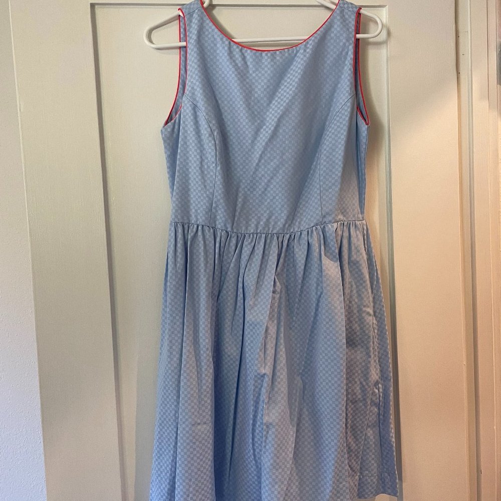 Tuesday of California Clambake Pinafore Dress Blue Check - M